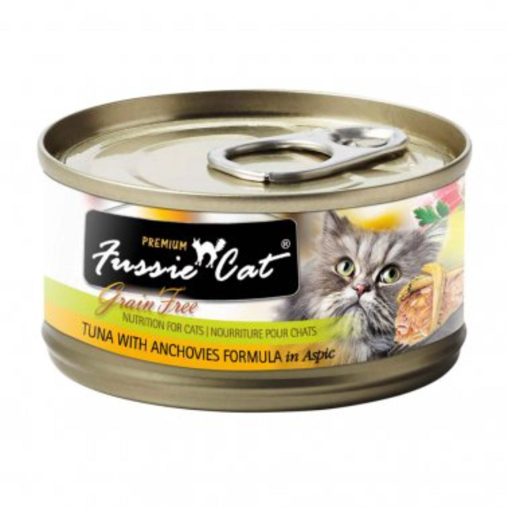 Fussie Cat Premium Tuna with Anchovies Formula In Aspic Cat 2.8oz